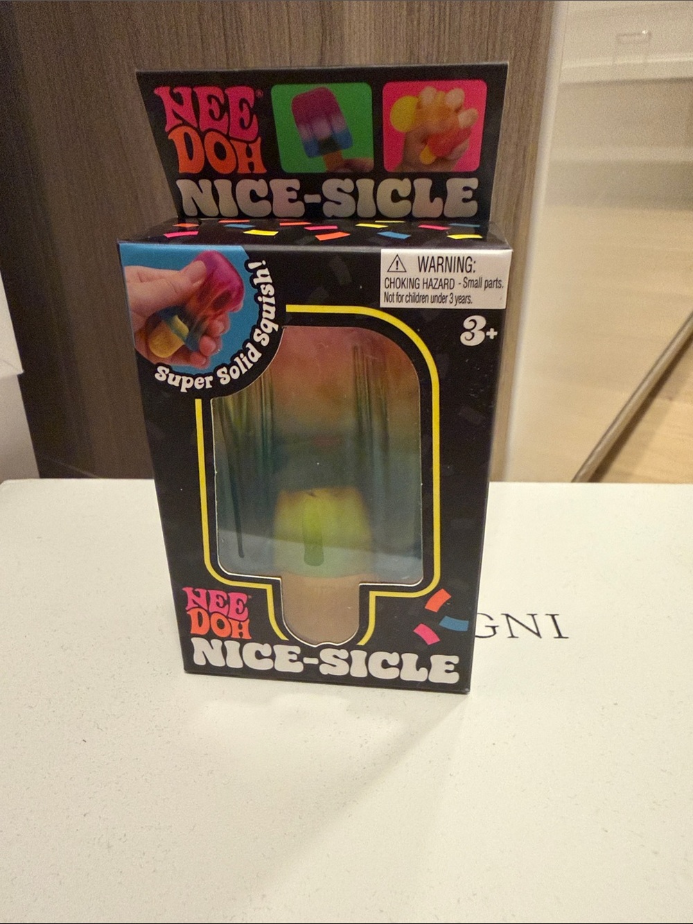 Schylling Nee-Doh Nice-Sicle Solid Squish Toy - Pink/Blue